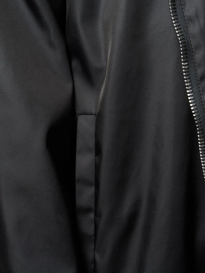 Shop Dsquared2 Logo Hooded Zipped Coat In Black
