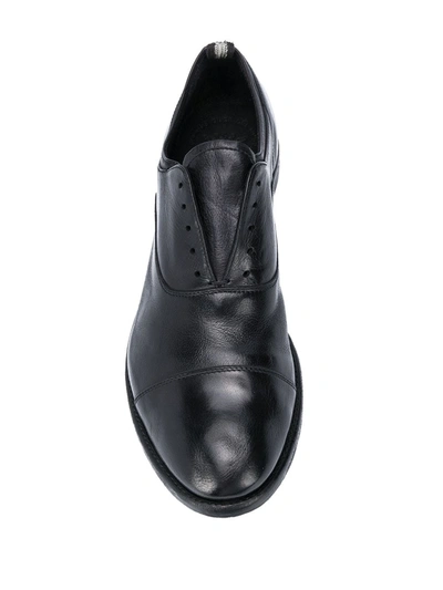 Shop Officine Creative Laceless Oxford Shoes In Black