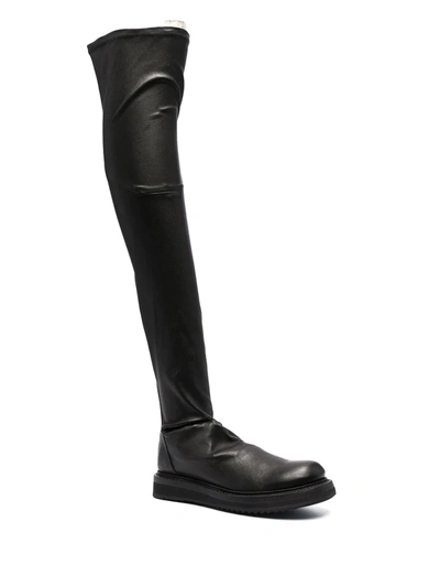 Shop Rick Owens Creeper Stocking Knee-high Boots In Black