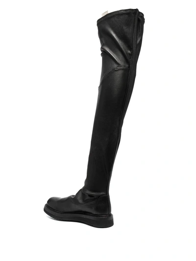 Shop Rick Owens Creeper Stocking Knee-high Boots In Black