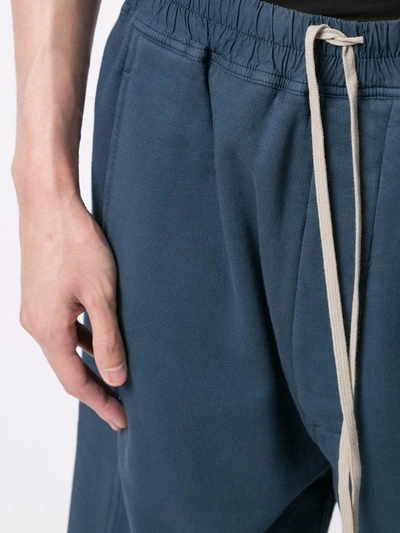 Shop Rick Owens Drkshdw Drawstring-waist Cotton Shorts In Blue