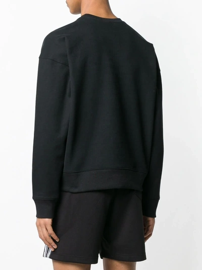 Shop Ktz Mountain Letter Embroidered Sweatshirt In Black