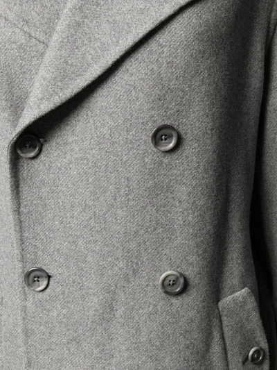 Shop Maison Margiela Belted Coat In Grey