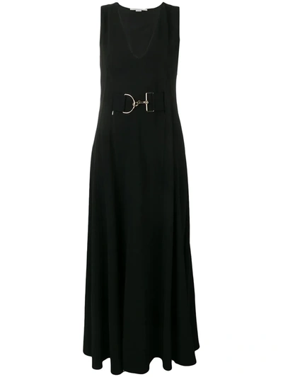 Shop Stella Mccartney Belted Maxi Dress In Black