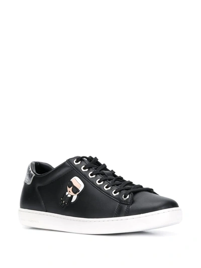 Shop Karl Lagerfeld Kupsole Karl Ikonik Sneakers In Black