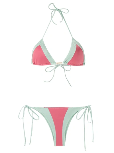 Shop Brigitte Two-tone Bikini Set In Multicolour