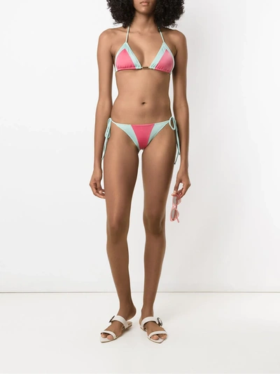 Shop Brigitte Two-tone Bikini Set In Multicolour