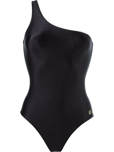 Shop Brigitte One Shoulder Swimsuit In Black