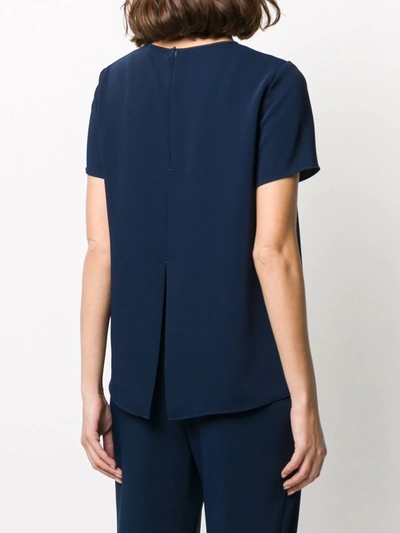 Shop P.a.r.o.s.h Back Zip T-shirt In Blue