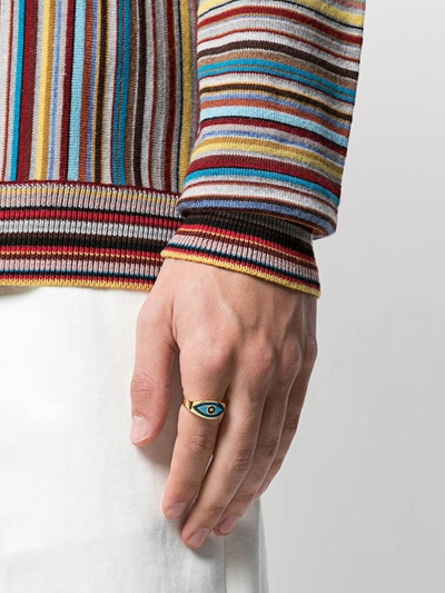 Nialaya Jewelry Evil Eye Ring In Gold