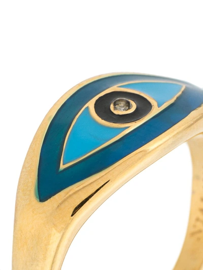 Nialaya Jewelry Evil Eye Ring In Gold