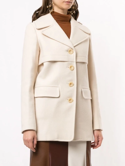 Pre-owned Alaïa  Single-breasted Coat In Neutrals