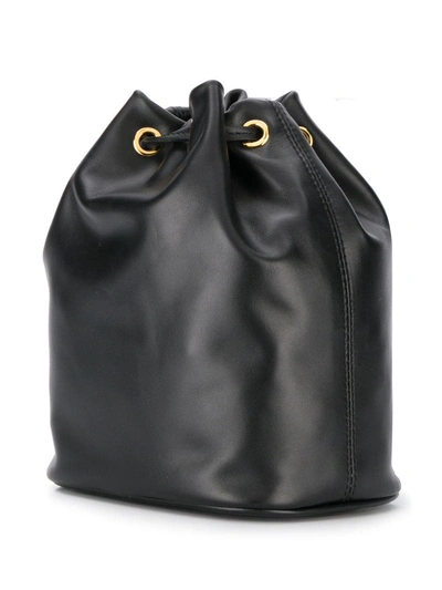Shop Moschino Logo-print Bucket Bag In Black