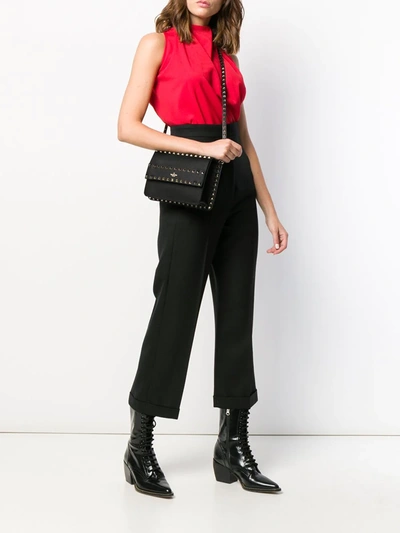 naturlig arv forbedre Valentino Garavani Small Rockstud Leather Shoulder Bag In Nero | ModeSens