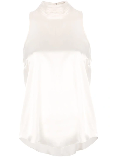 Shop Cinq À Sept Jazlyn Sleeveless Blouse In White