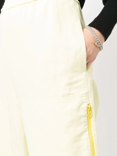 Shop Stella Mccartney Drawstring Cuff Track Pants In Yellow