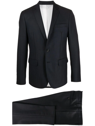 Shop Dsquared2 Two-piece Chevron Wool Twill Suit In Blue