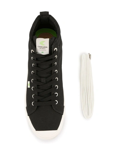 Cariuma Ladies Oca High Lace-up Canvas Trainers In Black