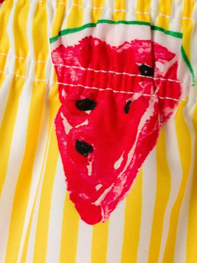 Shop Mc2 Saint Barth Watermelon Print Swimming Shorts In Yellow