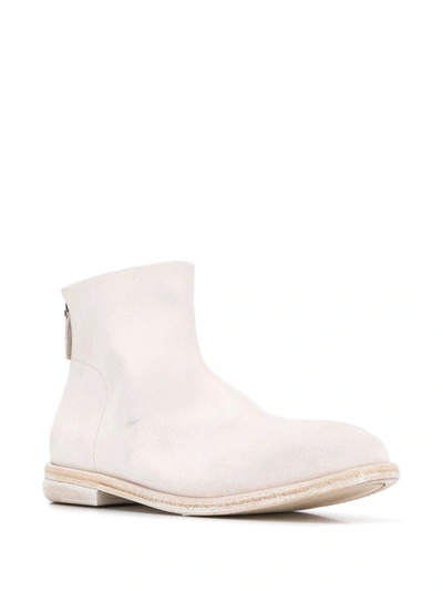 Shop Marsèll Low Heel Ankle Boots In White