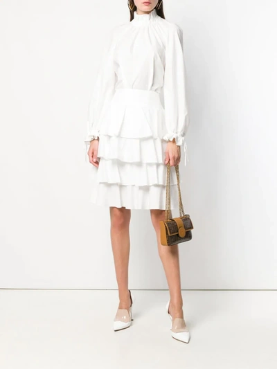 Shop Fendi Ruffled Dress In White