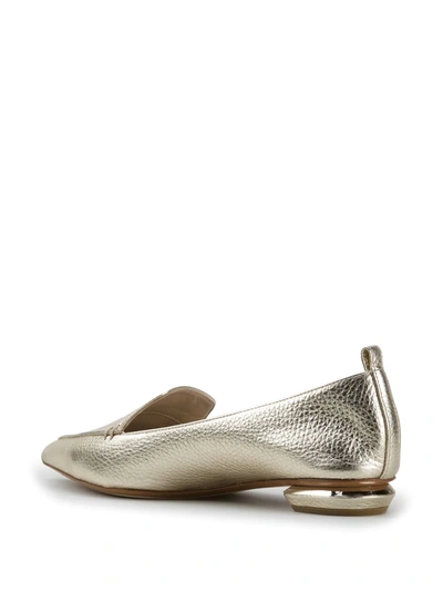 Shop Nicholas Kirkwood Beya Loafers 18mm In Metallic