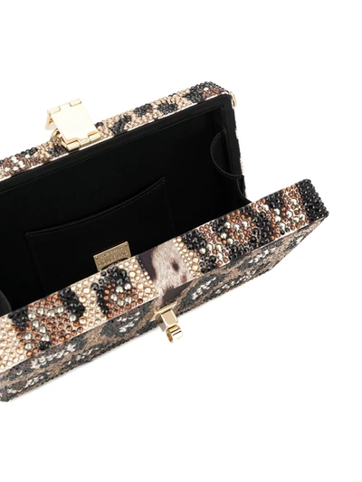 Shop Dolce & Gabbana Embellished Clutch Bag In Brown