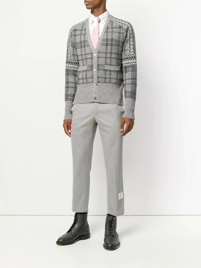 Shop Thom Browne Unconstructed Cotton Twill Chino Trouser In Grey