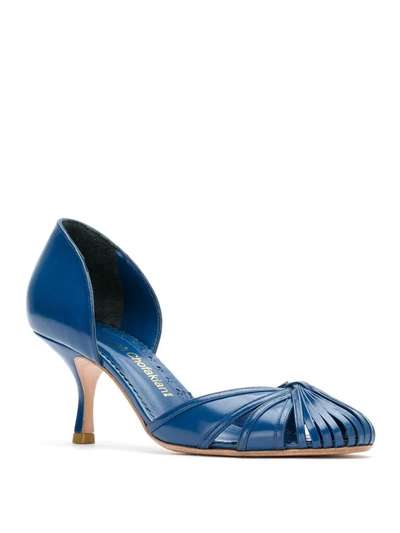 Shop Sarah Chofakian Leather Pumps In Blue