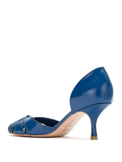 Shop Sarah Chofakian Leather Pumps In Blue