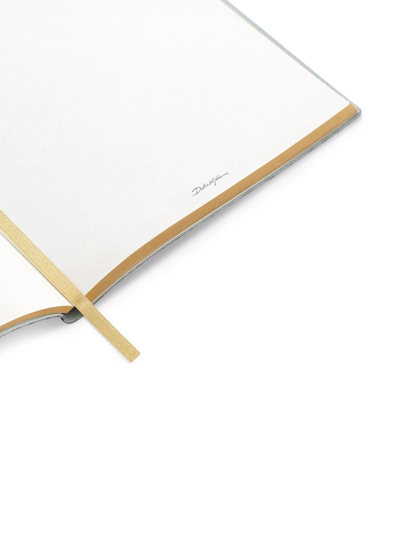 Dolce & Gabbana Medium Leopard-print Leather Blank Notebook In Yellow