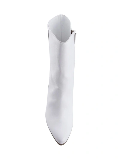 Studio Chofakian Chunky Heel Boots In White