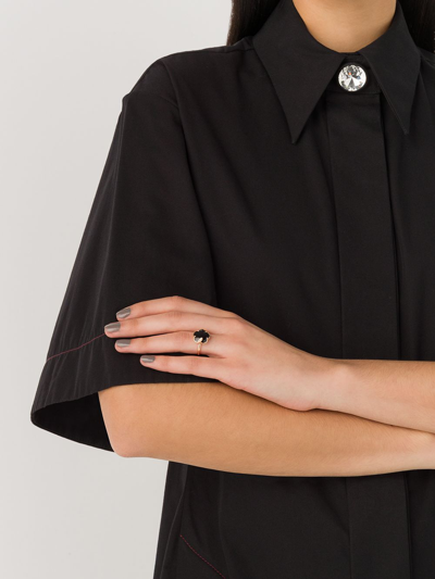 Pasquale Bruni 18kt Rose Gold Ton Jolì Onyx And Diamond Cocktail Ring In Rose Gold