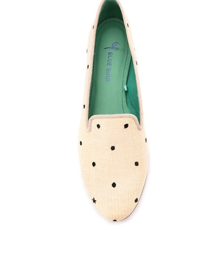 Shop Blue Bird Shoes Embroidered Slippers In Neutrals