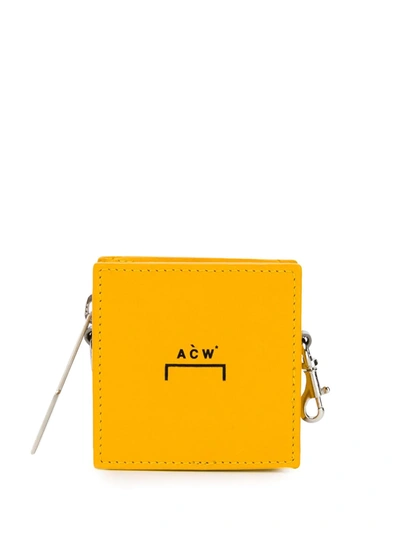 Shop A-cold-wall* Zip-around Logo Wallet In Yellow