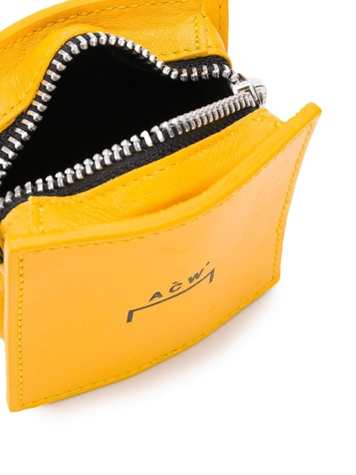 Shop A-cold-wall* Zip-around Logo Wallet In Yellow