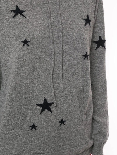 Shop Chinti & Parker Star Knit Hoodie In Grey