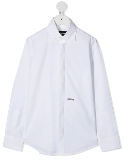 Shop Dsquared2 White Cotton Shirt