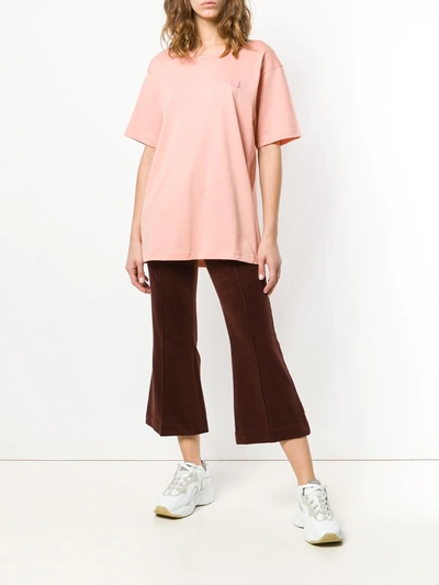 Shop Acne Studios Nash Face T-shirt In Pink