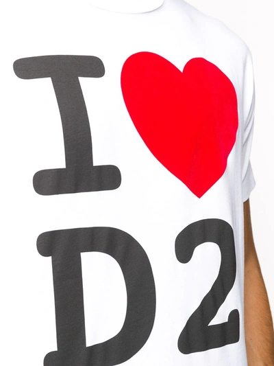 Shop Dsquared2 Slogan-print T-shirt In White