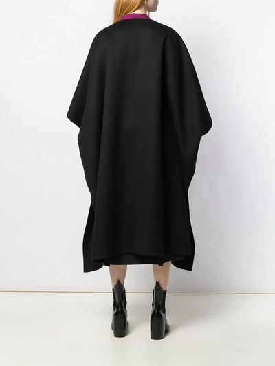 Shop Valentino Midi Oversized Cape In Black