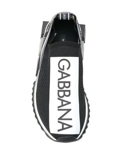 Shop Dolce & Gabbana Sorrento Logo Slip-on Sneakers In Black