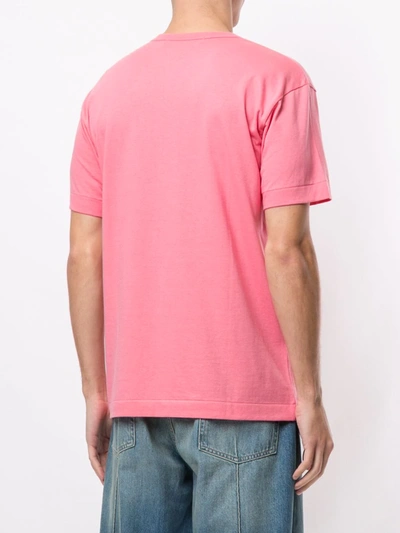 Shop Comme Des Garçons Play Oversized Heart Print T-shirt In Pink