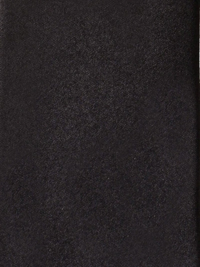Prada Triangle Logo-embroidered Striped Wool Tie In Black
