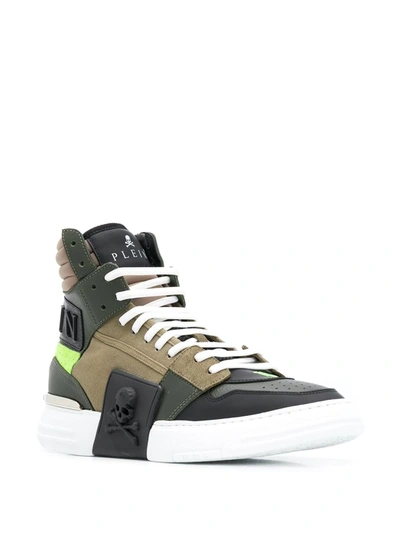 Shop Philipp Plein Original Hi-top Sneakers In Green