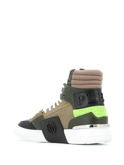 Shop Philipp Plein Original Hi-top Sneakers In Green