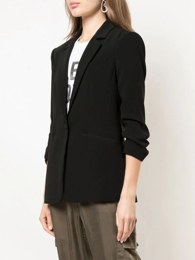 Cinq À Sept Cheyenne Ruffle-cuff Blazer Jacket In Black