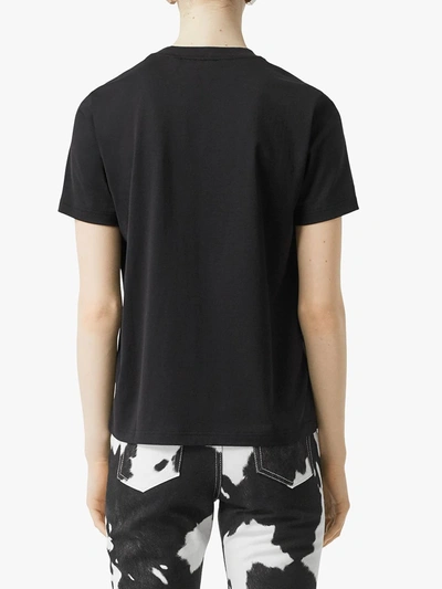 Shop Burberry Monogram Motif Cotton T-shirt In Black