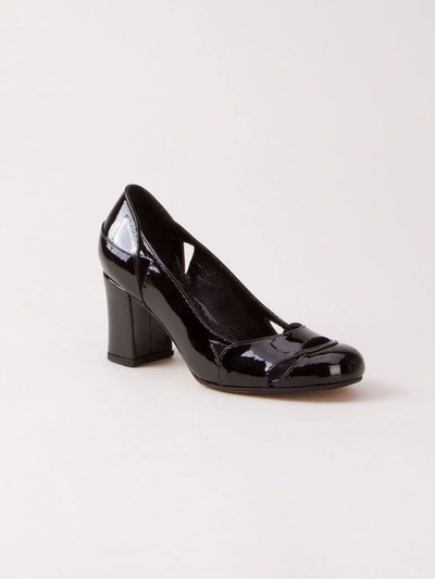 Shop Sarah Chofakian Chunky Heel Pumps In Black