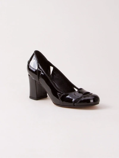 Sarah Chofakian Chunky Heel Pumps In Black